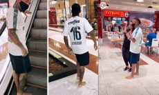 Nego do Borel passeia pelo shopping do Rio de Janeiro descalço