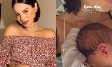 Sthefany Brito publica foto com Antonio Enrico nos braços