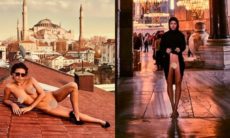 Modelo da PlayBoy, Marisa Papen pode ser condenada por posar nua em mesquita na Turquia