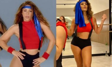 Juliana Paes faz homenagem à Shakira com look e coreografia do novo clipe da cantora. (Foto: Reprodução/Instagram)