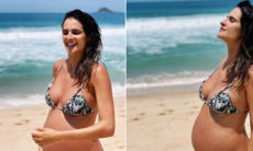 Marcella Fogaça curte dia de sol e exibe barrigão em cliques na praia