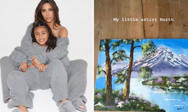 Kim Kardashian exibe talento da filha, North West: "Minha pequena artista"