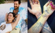 Cleo faz tatuagem junto com o namorado: 'você e eu'