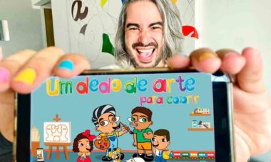 Artista plástico Diego Moura lança app 'Um dedo de arte para colorir'. Foto: Divulgação