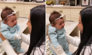 Filha de Simone, Zaya, aparece "conversando" com Simaria