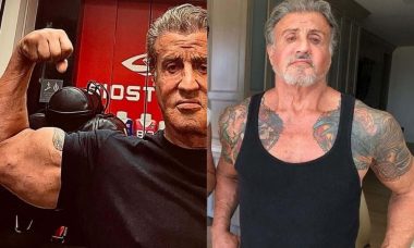 Aos 74 anos, Sylvester Stallone posta clique na academia exibindo bíceps