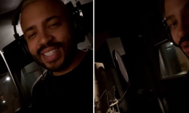 Projota aparece no estúdio de gravação e revela novo projeto