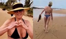 Ana Maria Braga curte dia de praia em viagem: 'férias mode on'