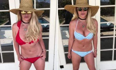 Britney Spears exibe novos biquínis durante viagem a Maui