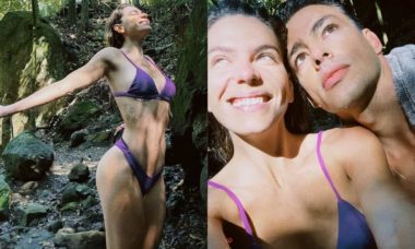 Mariana Goldfarb curte natureza junto com Cauã Reymond: 'em casa'