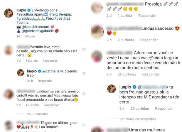 Luana Piovani rebate críticas por seu look e nega gravidez: 'está errado' (Foto: Reprodução/Instagram)