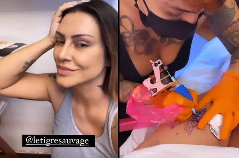 Cleo exibe bastidores de nova tatuagem: 'mais uma pra conta, amei muito' (Foto: Reprodução/Instagram)