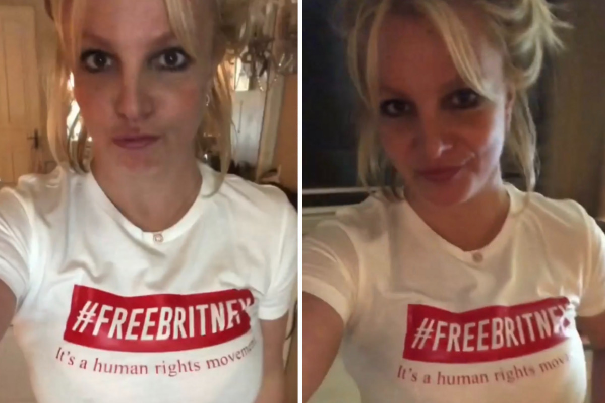Britney Spears e noivo aparecem usando camiseta 'Free Britney' em dia decisivo da tutela