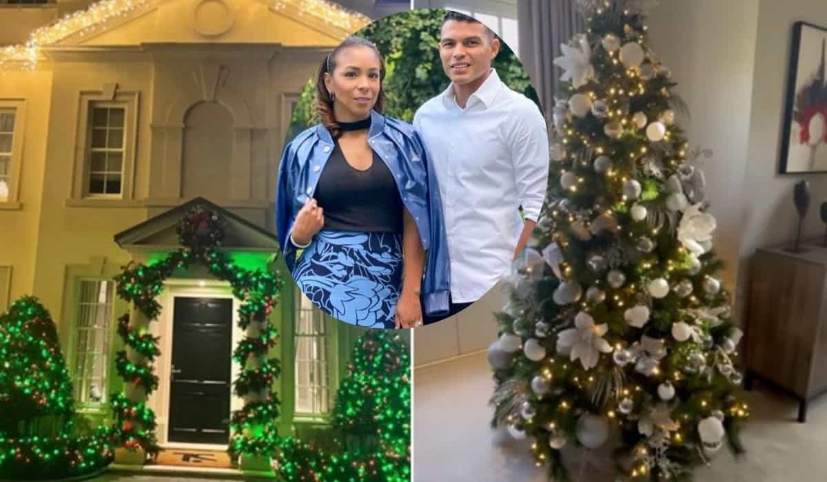 Esposa de Thiago Silva exibe mansão decorada para o Natal: 'amo'