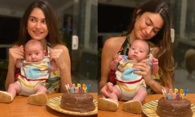 Thaila Ayala celebra 2 meses do filho, Francisco, com bolo: 'maior amor'