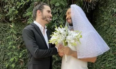 Gil do Vigor diverte web ao se vestir de noiva para se casar com Fiuk