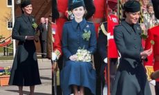 Kate Middleton posa com vestido de R$ 21 mil em desfile real