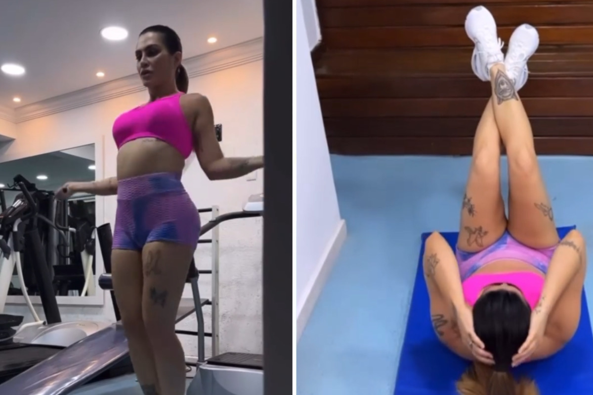 Cleo posta vídeos raros de dia de treino: "Pago"