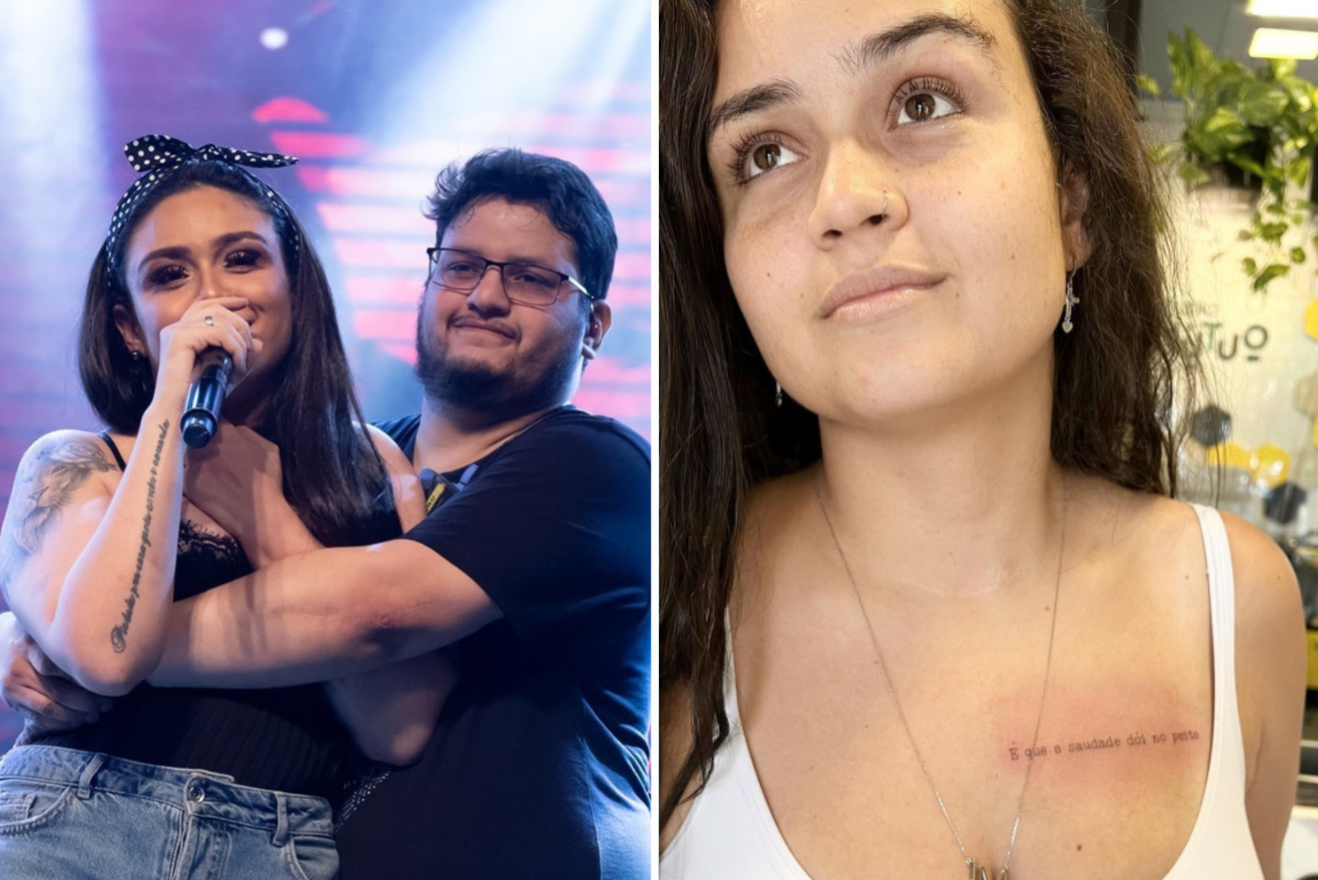 Luiza homenageia Maurílio com tatuagem: "Do lado esquerdo do peito"