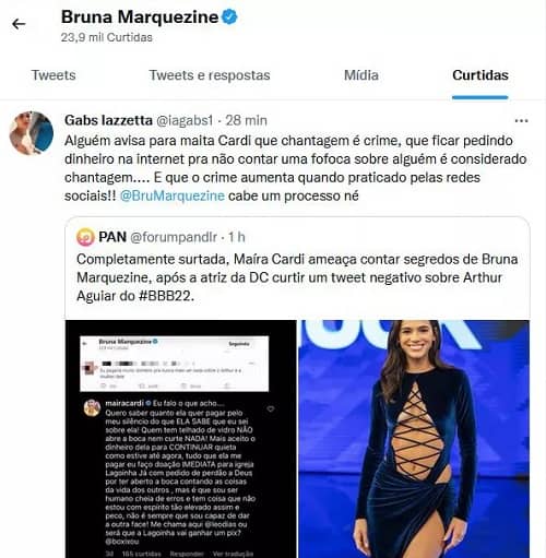 Polêmica! Maíra Cardi ameaça contar segredos de Bruna Marquezine (Foto: Reprodução/Instagram)