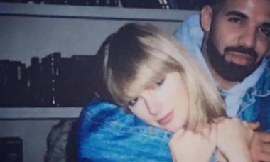 Drake posta clique antigo em que aparece abraçado em Taylor Swift