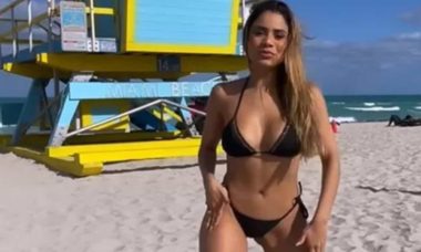 Lexa encanta web ao postar vídeo dançando hit em praia de Miami