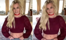 Após anunciar gravidez, Britney Spears exibe barriguinha