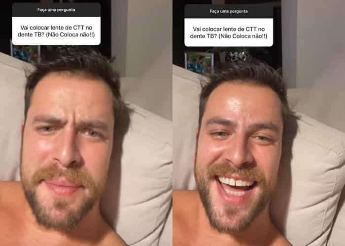 Ex-BBB, Gustavo critica lentes de contato nos dentes: 'sorriso tudo igual' (Foto: Reprodução/Instagram)