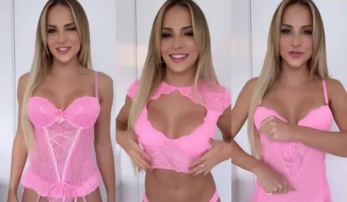 Gabi Martins posa exibindo várias lingeries em vídeo de dançinha