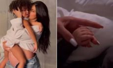 Kylie Jenner posta vídeo em que surge com os filhos: 'minhas bênçãos'