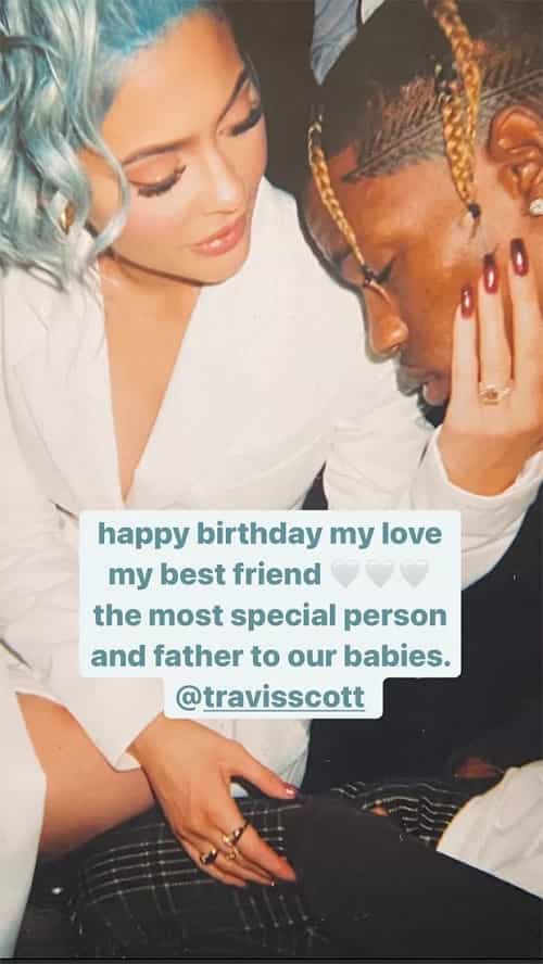 Kylie Jenner posta clique raro com Travis Scott: 'a pessoa mais especial' (Foto: Reprodução/Instagram)
