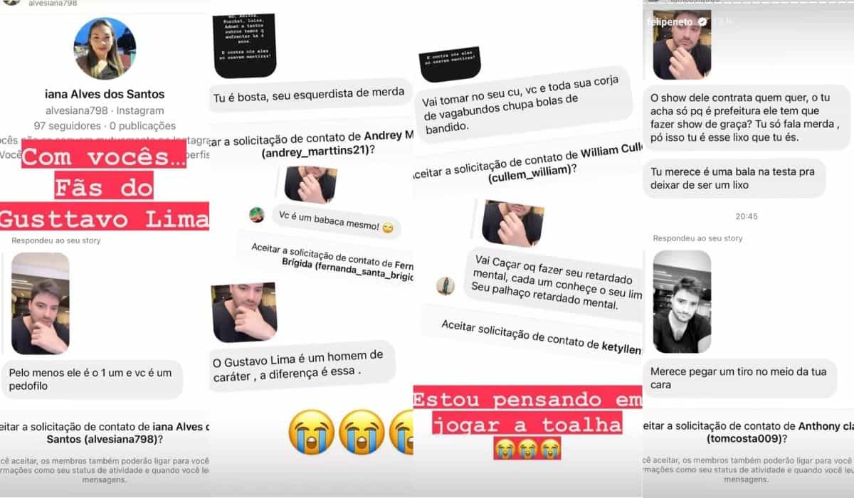 Felipe Neto critica Gusttavo Lima e desabafa sobre ataques na web (Foto: Reprodução/Instagram)