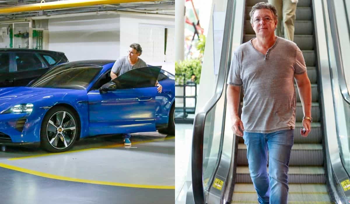 Boninho vai com carro milionário em shopping do Rio de Janeiro