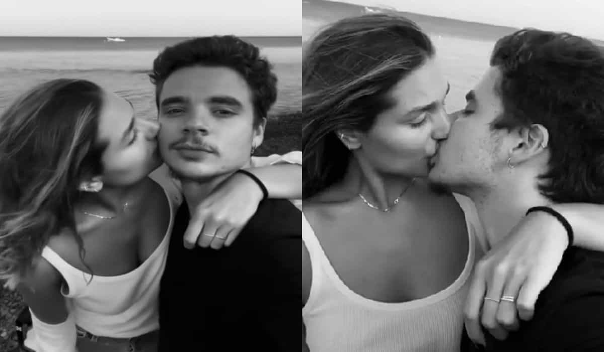 João Figueiredo troca beijos com Sasha Meneghel em viagem pela Itália