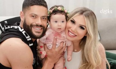 Hulk Paraíba e mulher celebram 3 meses da filha: 'nossa princesa'
