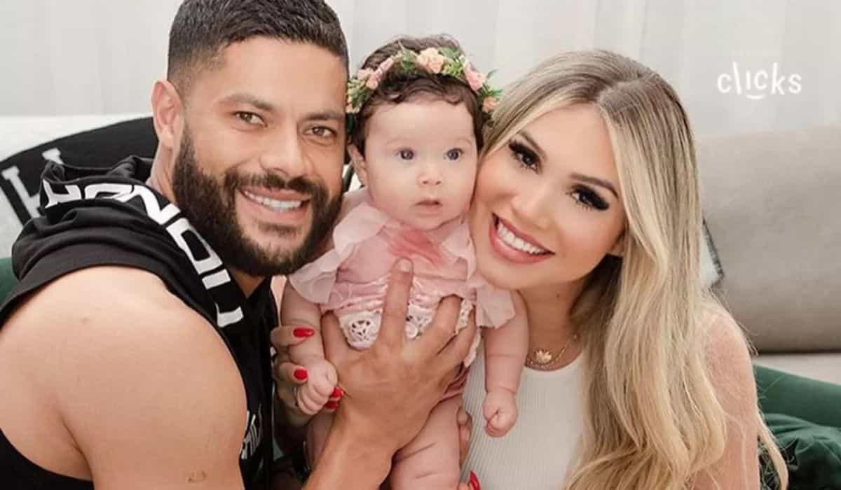 Hulk Paraíba e mulher celebram 3 meses da filha: 'nossa princesa'