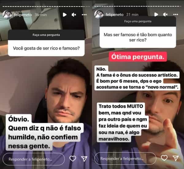 Felipe Neto sobre a fama: 'bom por seis meses, depois acostuma' (Foto: Reprodução/Instagram)