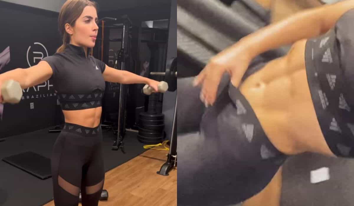 Jade Picon exibe abdômen 'tanquinho' após treino pesado