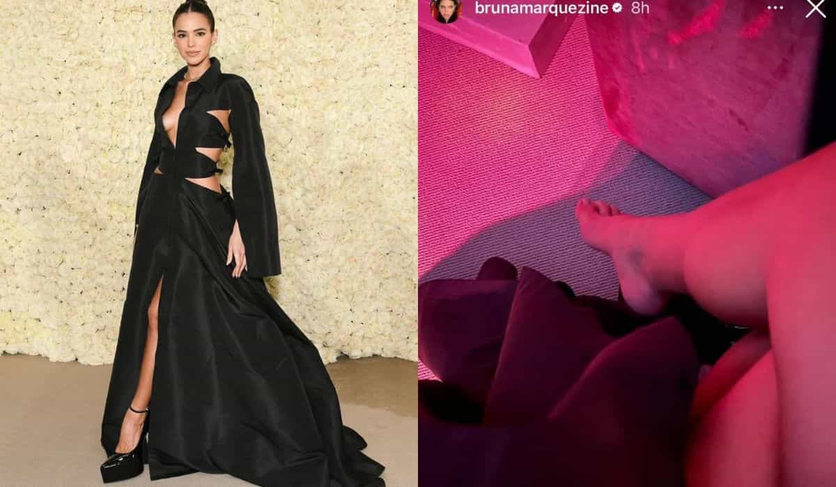 Bruna Marquezine surge descalça após encantar fãs com o look