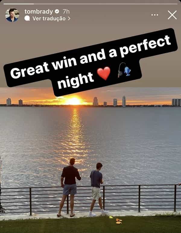 Em meio a boatos de separação com Gisele Bündchen, Tom Brady passa o dia com o filho (Foto: Reprodução/Instagram)