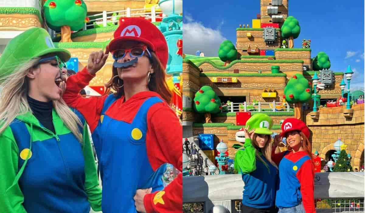 Anitta curte parque da Nintendo no Japão vestida de Mario