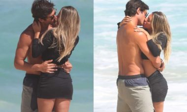 Ex de Isis Valverde é flagrado aos beijos com loira em praia do Rio