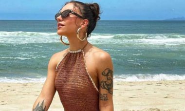 Priscilla Alcântara curte dia de sol na praia: 'sinto muito bem hoje'