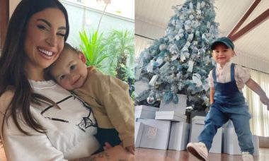Bianca Andrade baba por filho em árvore de Natal: 'presentinho'