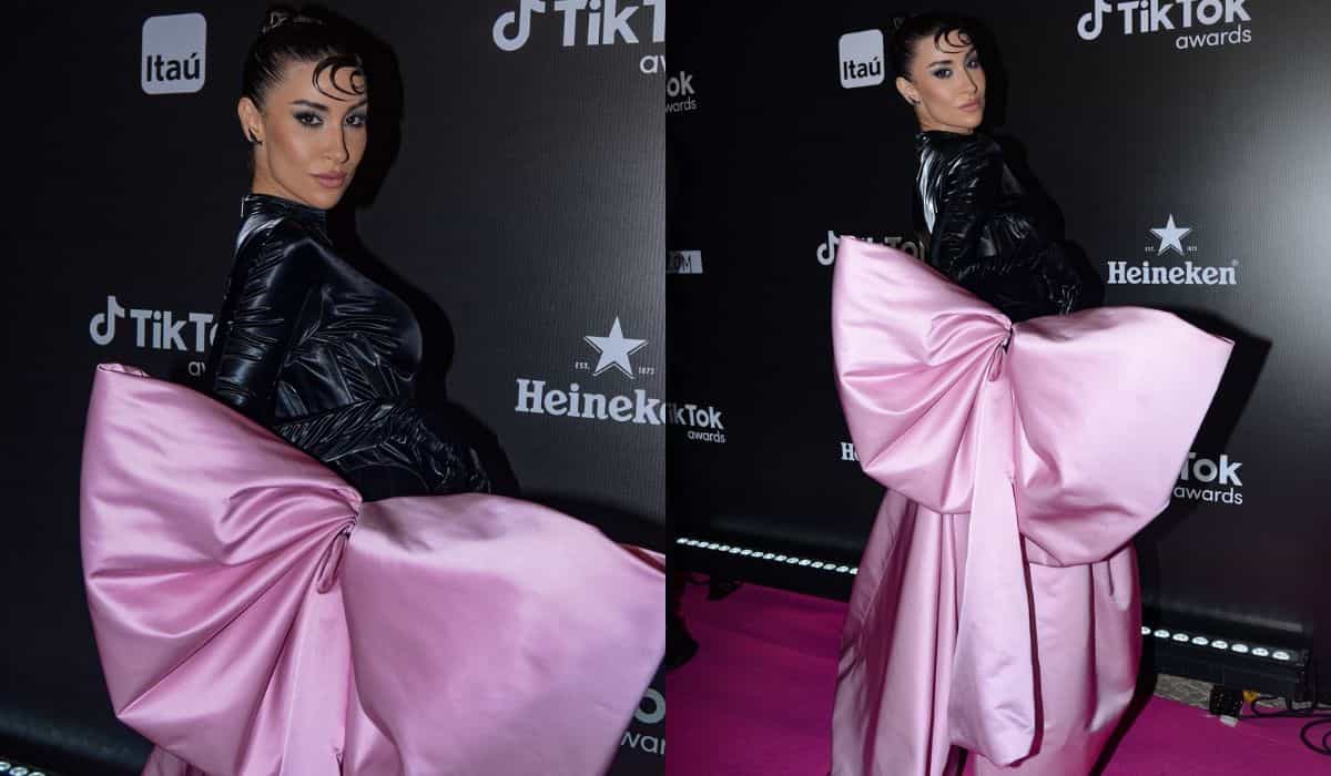 Bianca Andrade usa look com laço gigante rosa no TikTok Awards