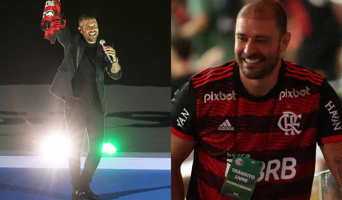 Diogo Nogueira prestigia e canta no 'Futebol das Estrelas' de Zico