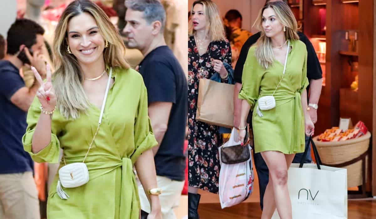 Talitha Morete é flagrada fazendo compras em shopping do RJ