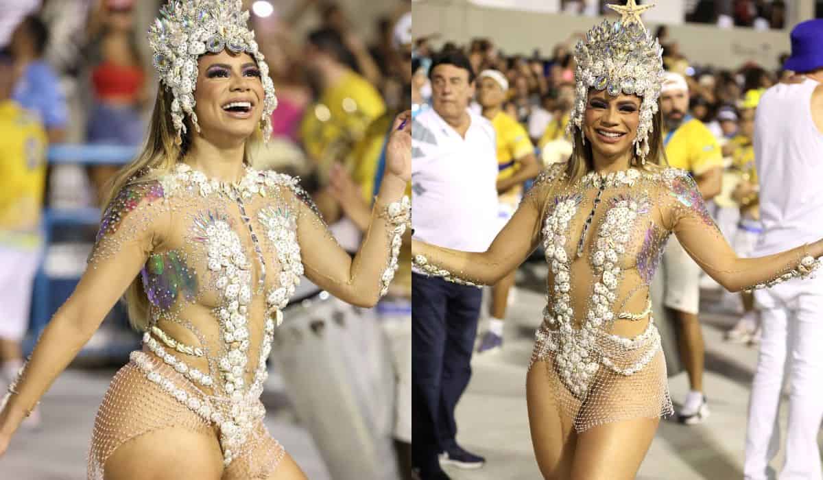 Lexa dá show de samba em ensaio técnico da Unidos da Tijuca