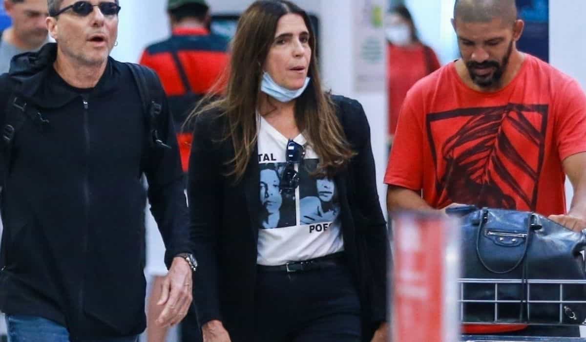 Após ida à SP, Malu Madder desembarca em aeroporto do RJ