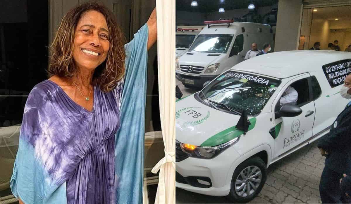 Carro levando corpo de Glória Maria deixa hospital no RJ
